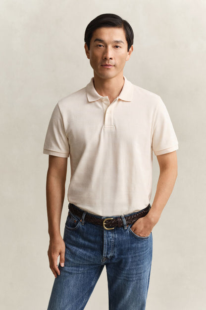 Gant Texture Stripe Short Sleeve Polo 1774630310_0588_018906_CREAM_alternate