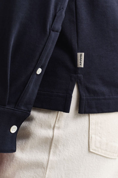 Gant Pima Cotton Long Sleeve Polo 1775577191_1384_018903_EVENING_BLUE_alternate