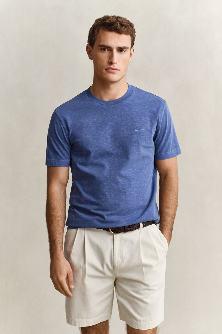 Gant Washed Slub Short Sleeve T-Shirt XXL 1775642026_6964_019191_VINTAGE_BLUE