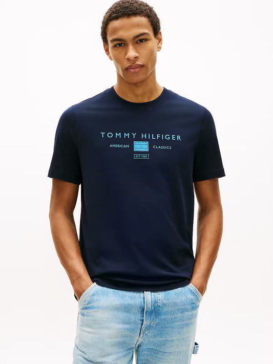 Tommy Hilfiger Brand Love Mono Stack T-Shirt XS 1776002947_6497_019220_DESERT_SKY