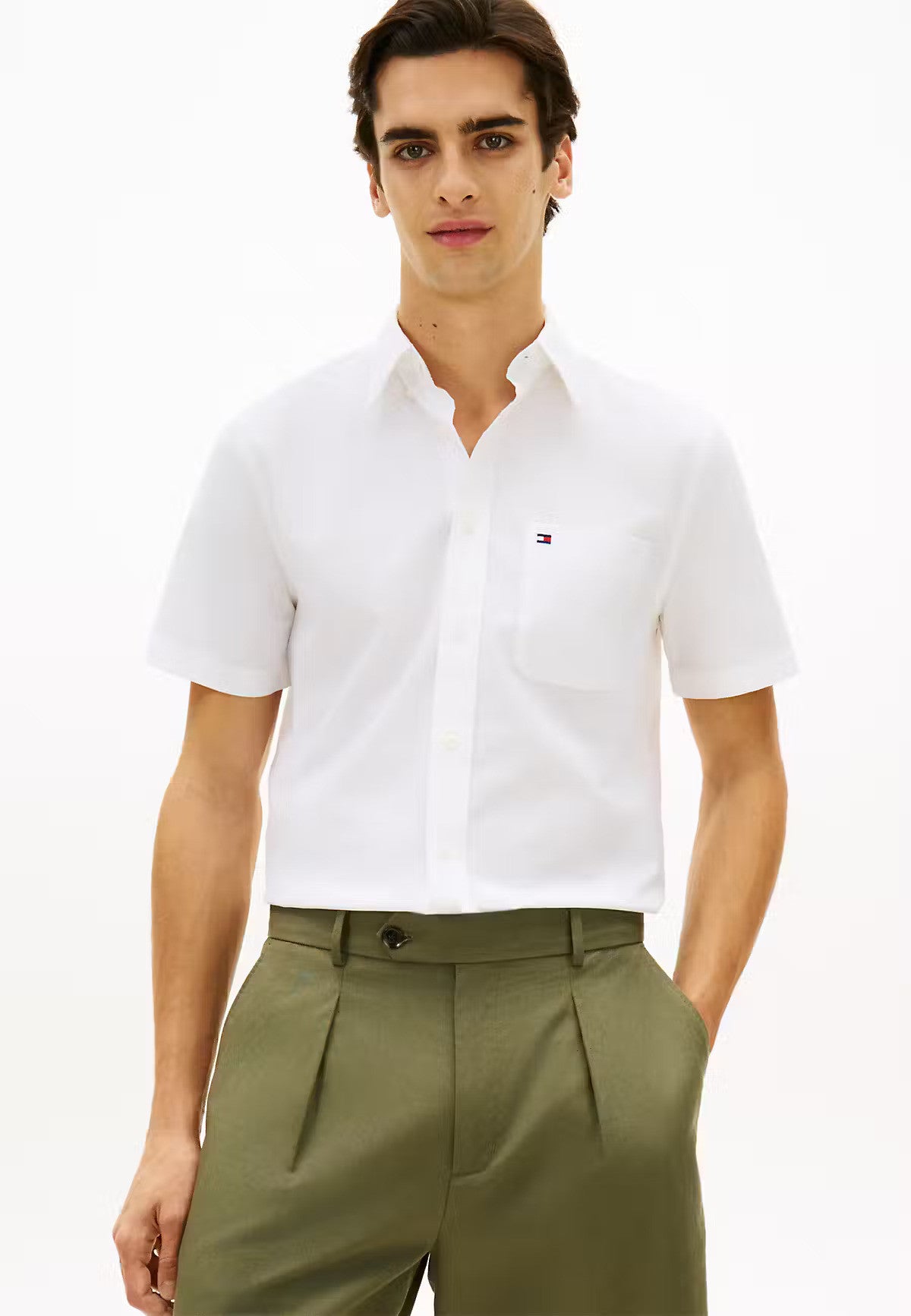 Tommy Hilfiger Regular Fit Short Sleeved Oxford Shirt XXL 1776004227_5831_019217_WHITE