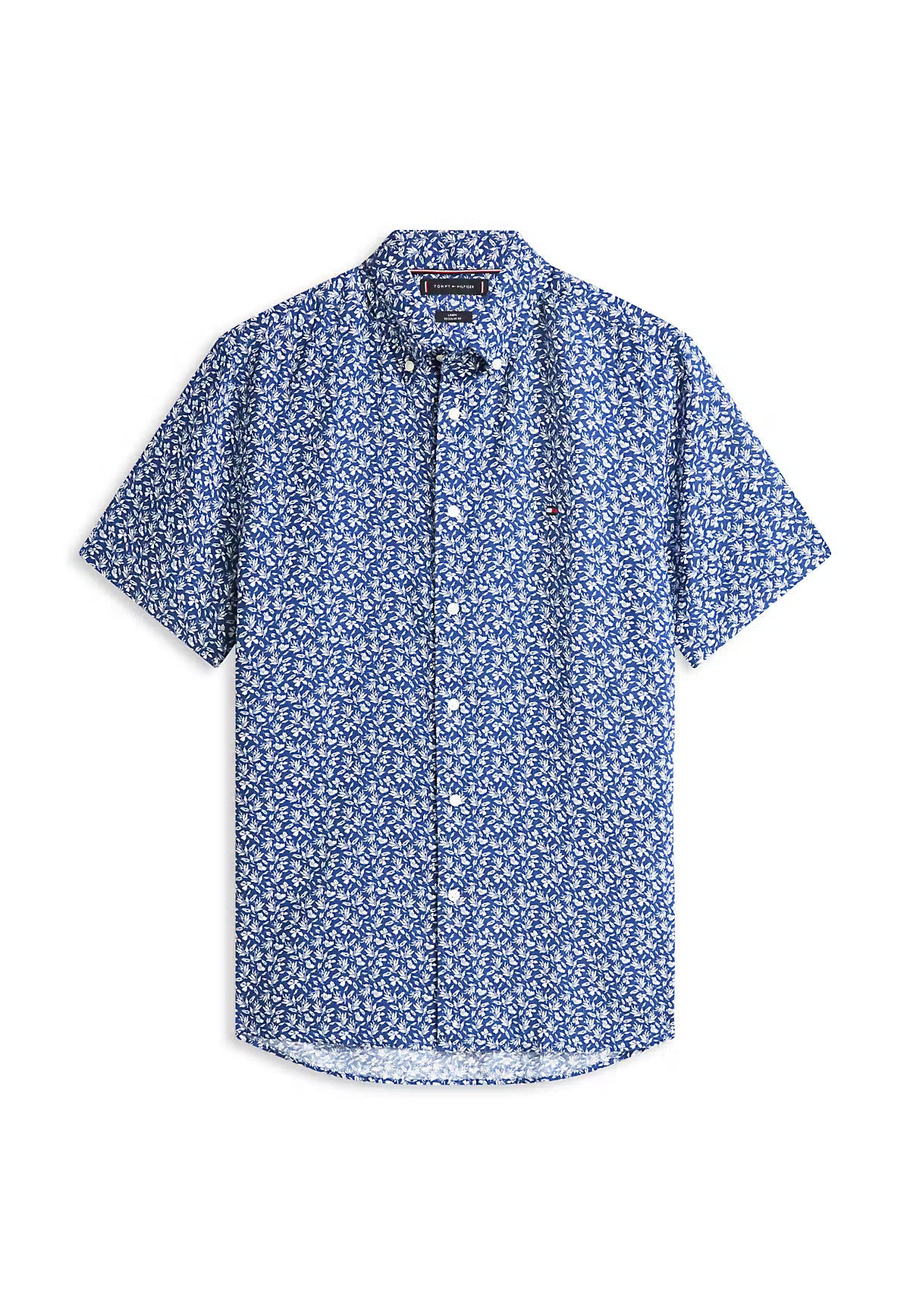 Tommy Hilfiger Regular Fit Linen Tropical Print Short Sleeve Shirt 1776249883_874_019212_BLUEWHITE_alternate