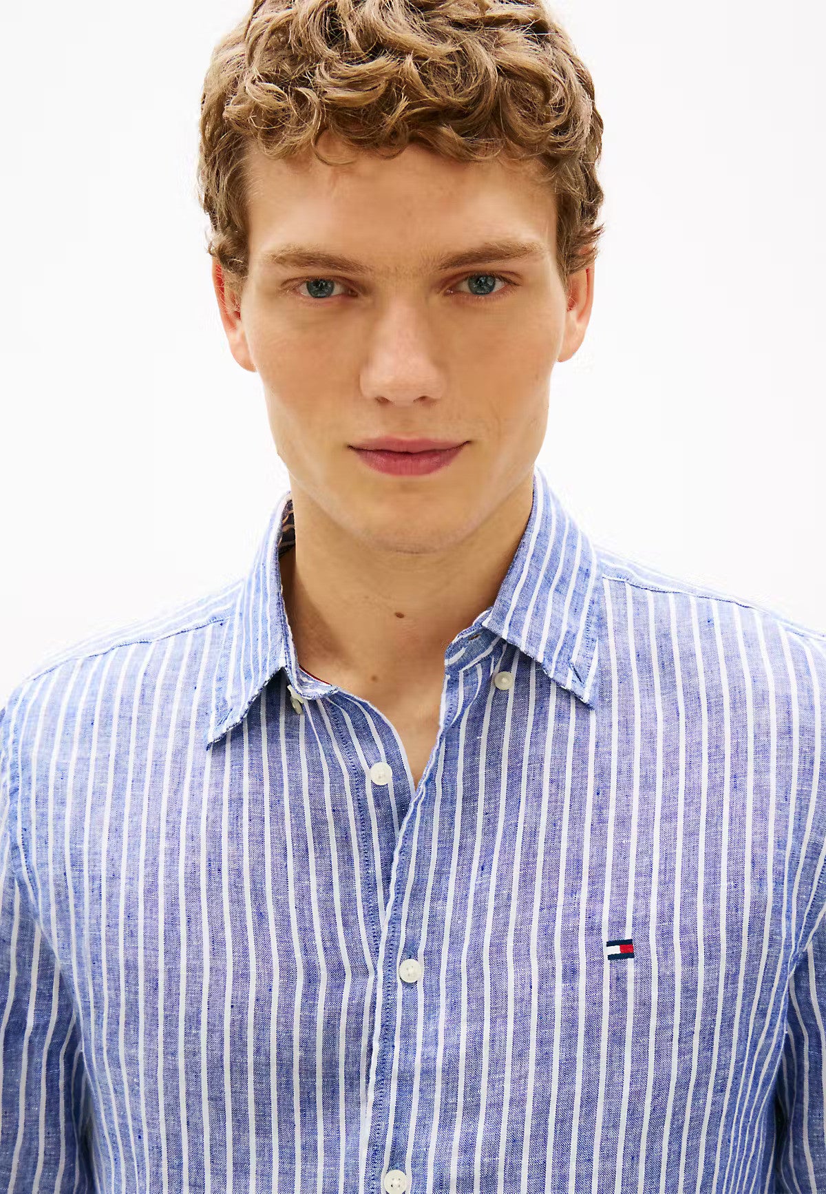 Tommy Hilfiger Regular Fit Bengal Stripe Linen Shirt 1776327650_7214_019219_BLUEWHITE_alternate