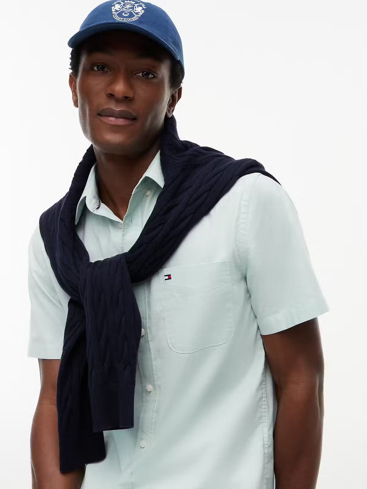 Tommy Hilfiger Regular Fit Short Sleeved Oxford Shirt 1776344560_2185_019205_MINT_alternate