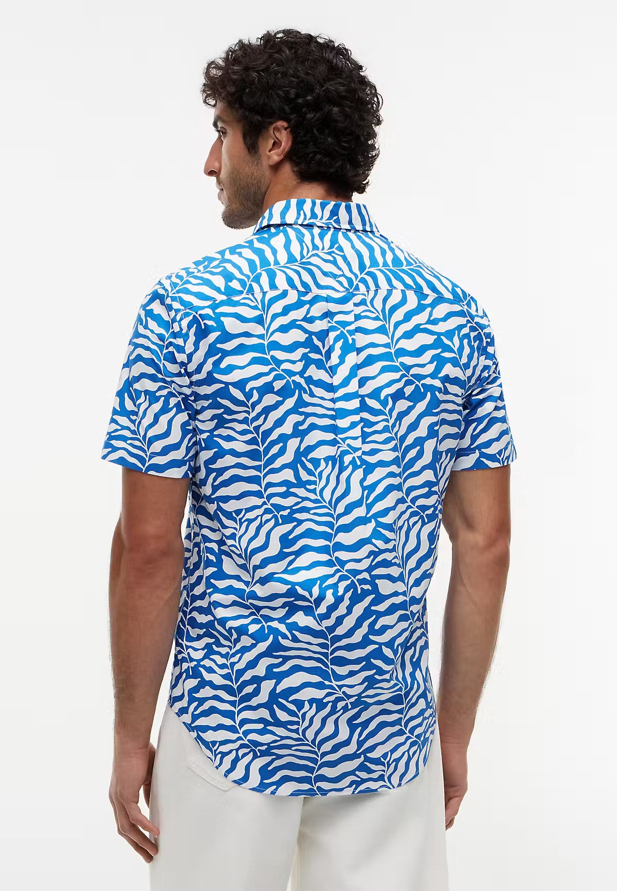 Tommy Hilfiger Papertouch Palm Short Sleeve Regular Fit Shirt 1776345203_1068_019204_SLATE_BLUEW_alternate