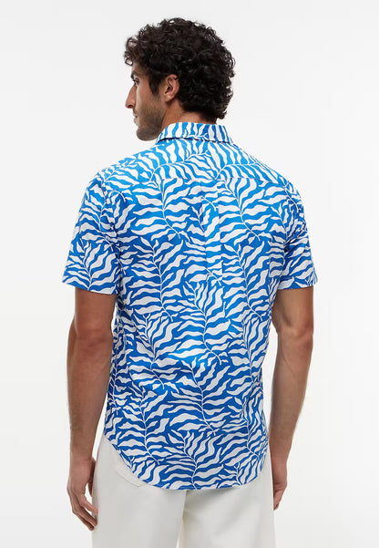 Tommy Hilfiger Papertouch Palm Short Sleeve Regular Fit Shirt 1776345203_1068_019204_SLATE_BLUEW_alternate