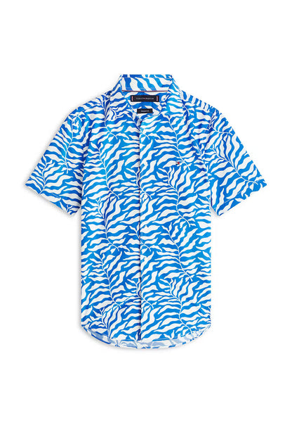 Tommy Hilfiger Papertouch Palm Short Sleeve Regular Fit Shirt 1776345204_1616_019204_SLATE_BLUEW_alternate