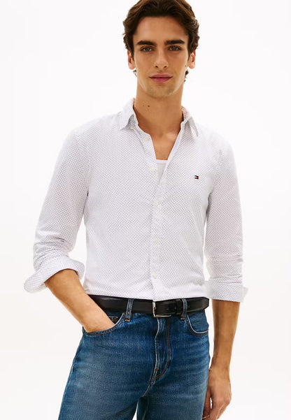 Tommy Hilfiger Flex Poplin Fake Solid Slim Fit Shirt 1776777004_7416_019182_WHITE