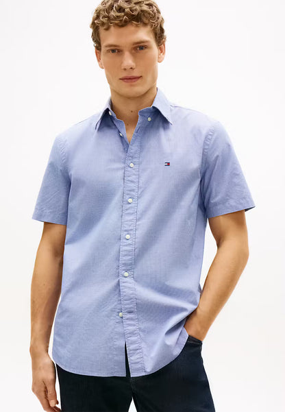 Flex Poplin Houndstooth Short Sleeve Shirt – Regenerative Cotton Blend XXL 1776956932_8581_019176_LIGHT_BLUE