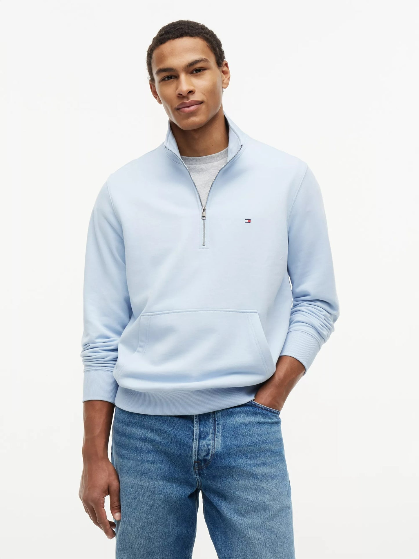 Essential 1/4 Zip Terry Knit – Elevated Essentials-LB XXL 1778142383_1879_019295_LIGHT_BLUE