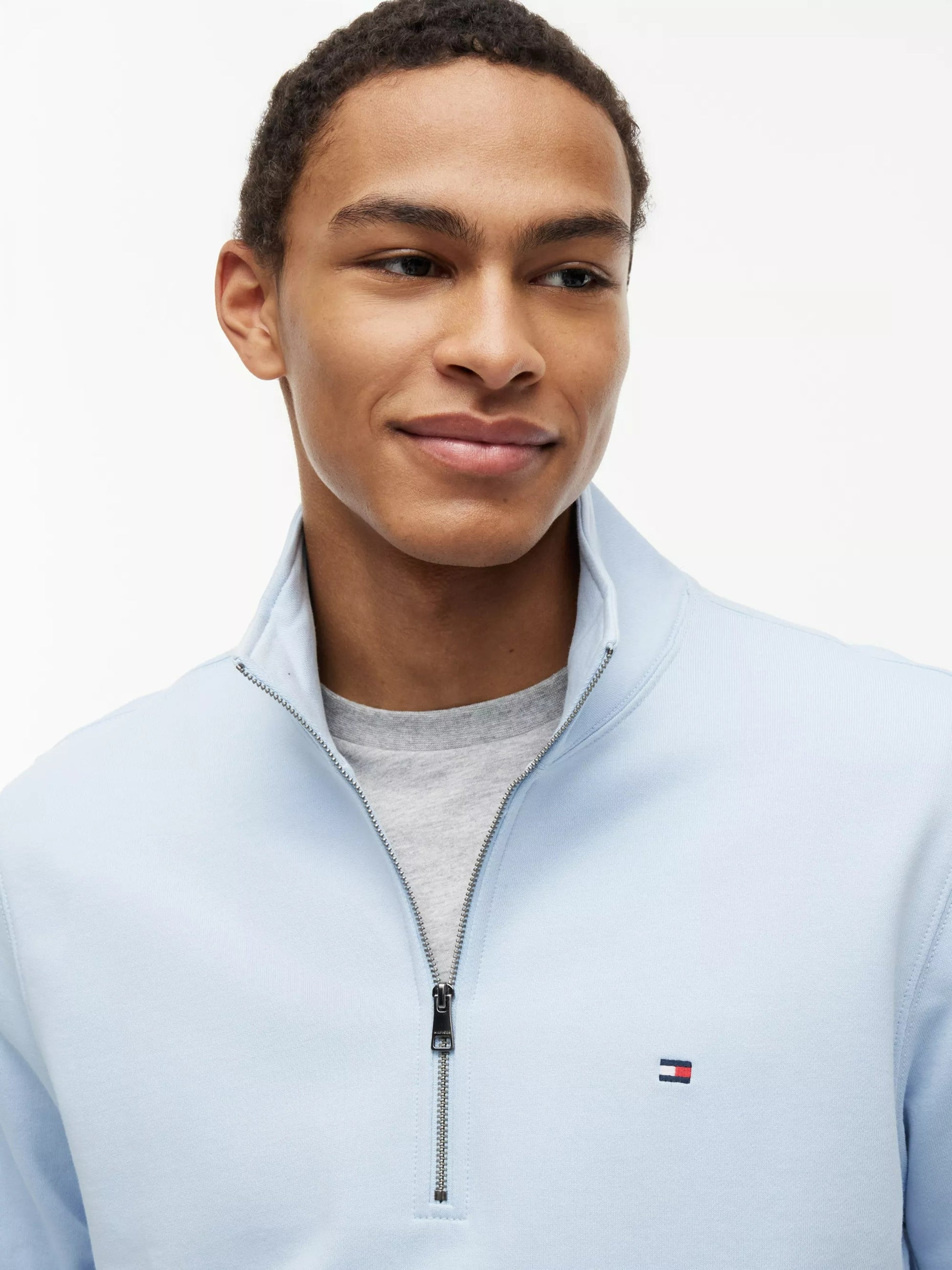 Essential 1/4 Zip Terry Knit – Elevated Essentials-LB 1778142398_6831_019295_LIGHT_BLUE_alternate