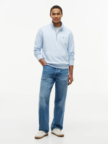 Essential 1/4 Zip Terry Knit – Elevated Essentials-LB 1778142399_275_019295_LIGHT_BLUE_alternate