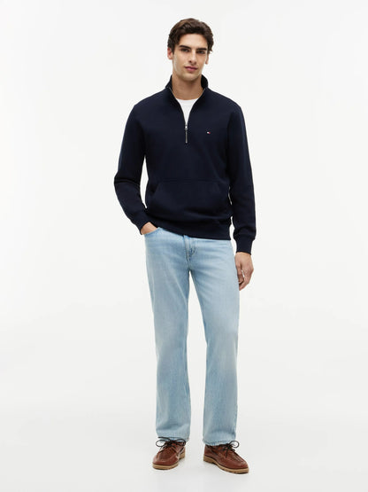 Essential Heritage 1/4 Zip Terry Knit – Elevated Essentials BL 1778142626_842_019296_BLACK_alternate