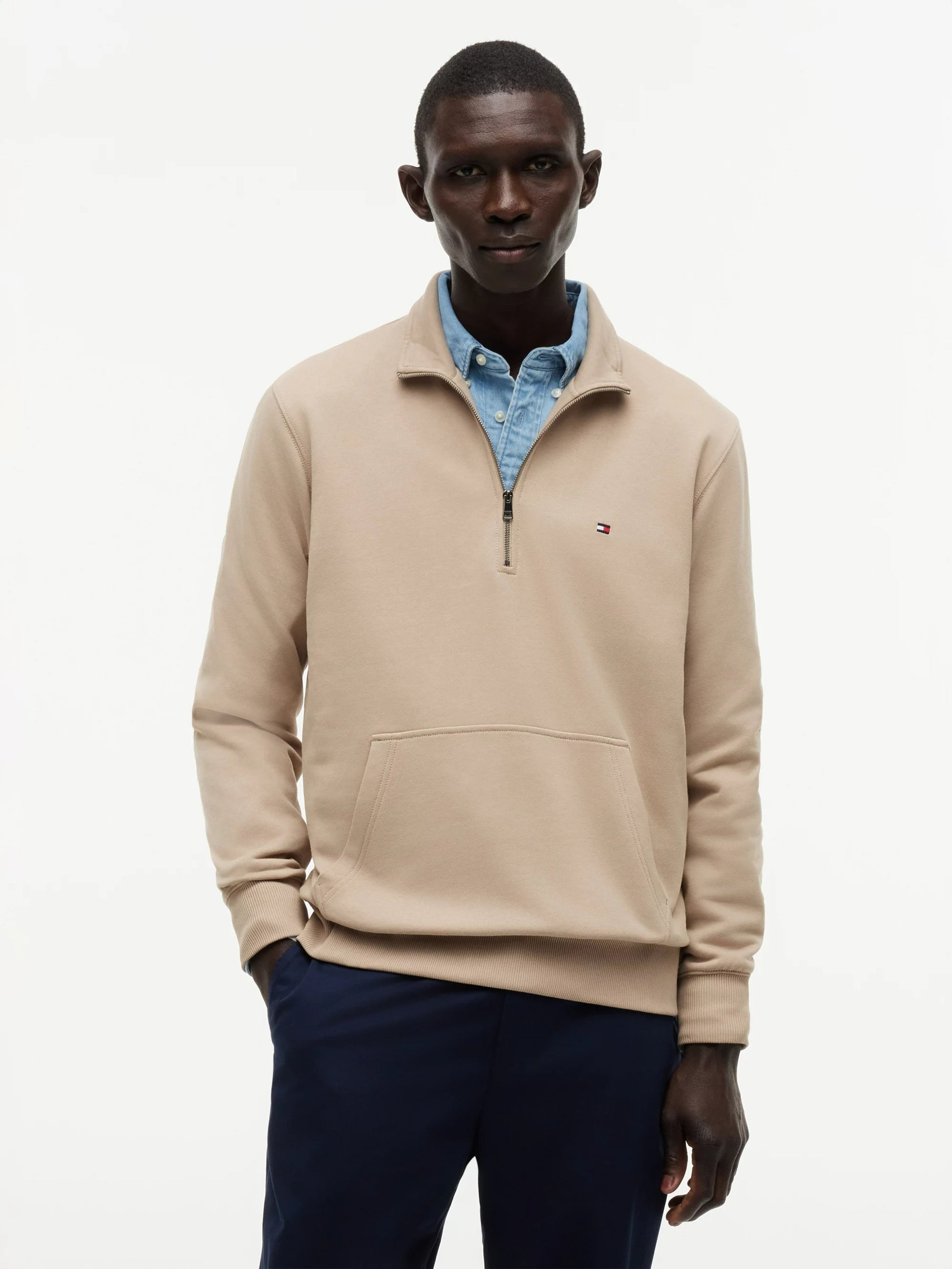 Essential 1/4 Zip Terry Knit in Heather Grey – Elevated Essentials BK 1778142871_4148_019297_BATIQUE_KHAK_alternate