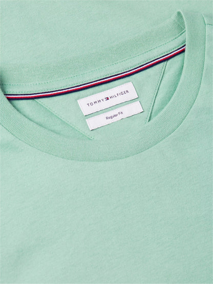 Essential Seasonal Regular Fit Solid Tee – 100% Regenerative Cotton-GREEN 1778144581_6478_019304_GREEN_alternate