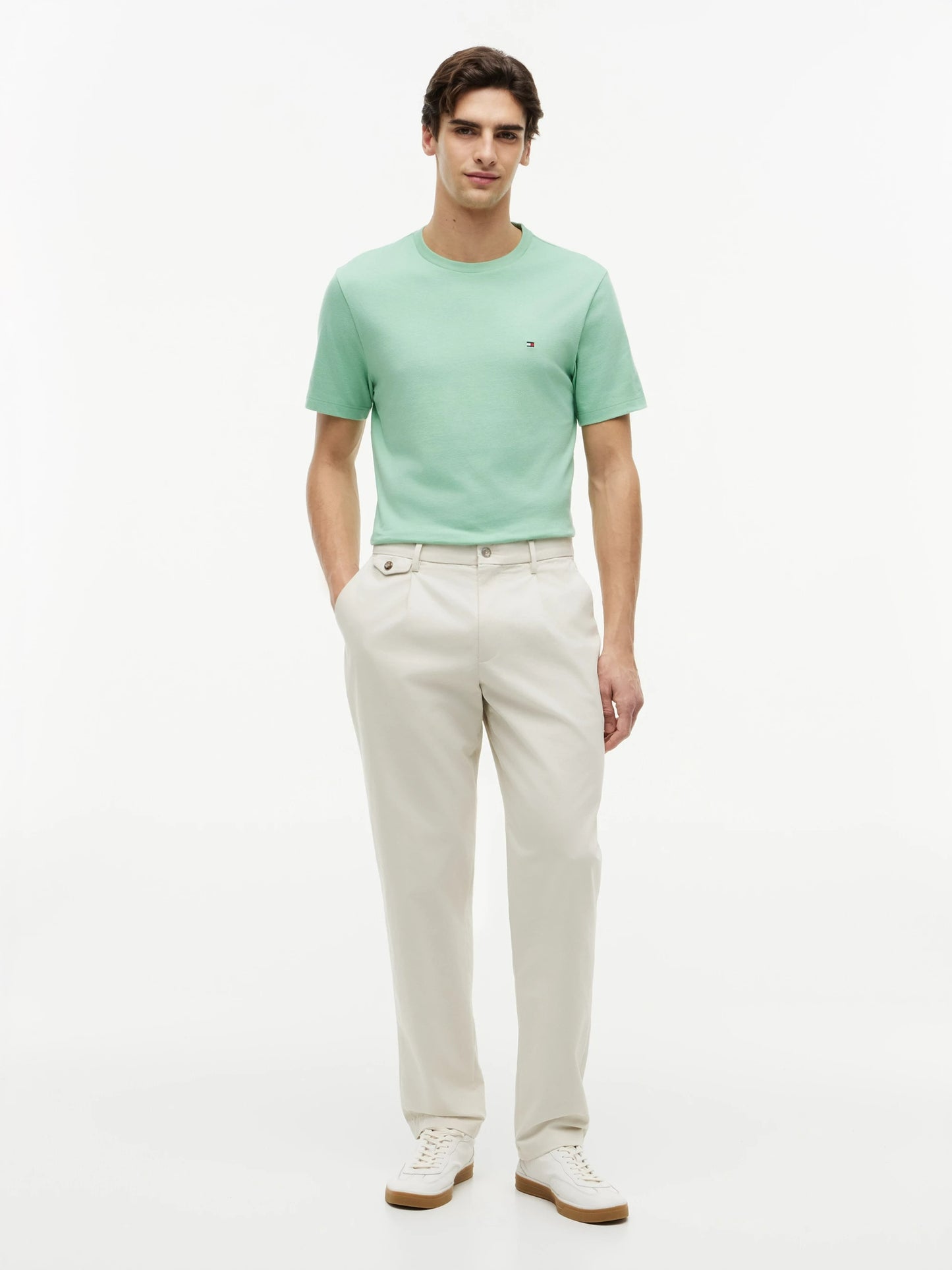 Essential Seasonal Regular Fit Solid Tee – 100% Regenerative Cotton-GREEN 1778144582_9305_019304_GREEN_alternate