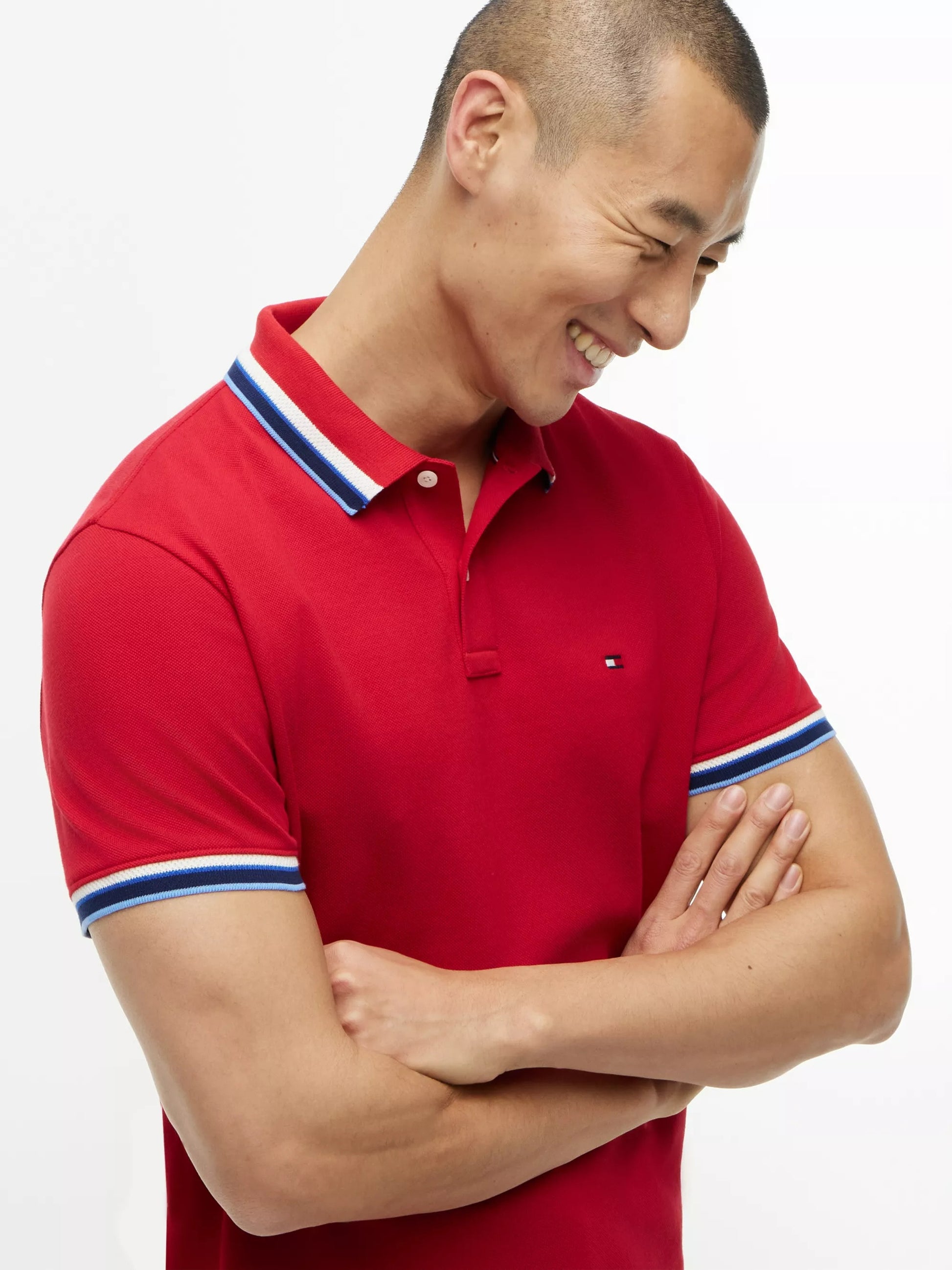 Contrast Collar & Cuff Organic Polo – Summer Red 26 XL 1778144858_9708_019305_RED