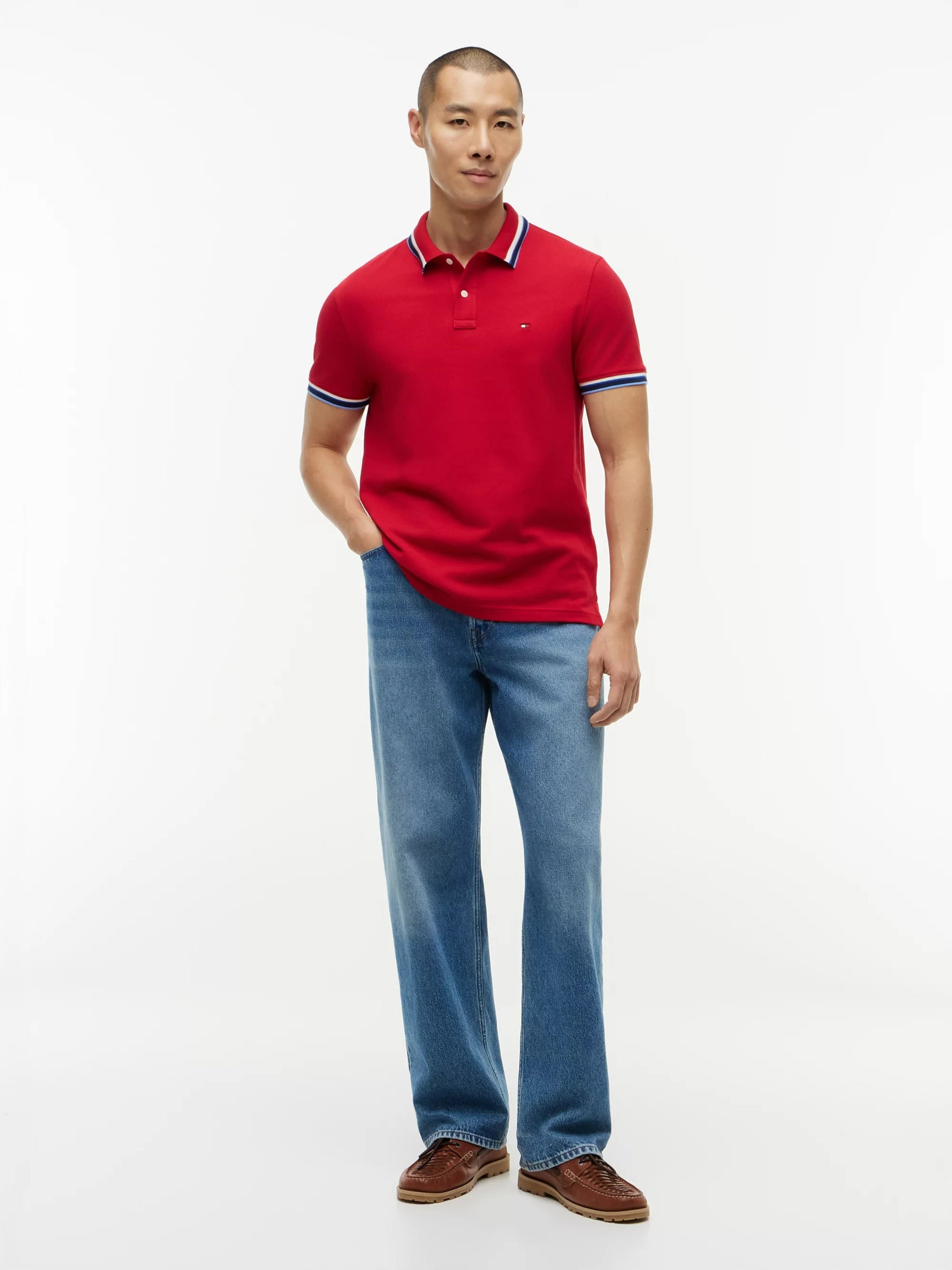 Contrast Collar & Cuff Organic Polo – Summer Red 26 1778144871_4041_019305_RED_alternate