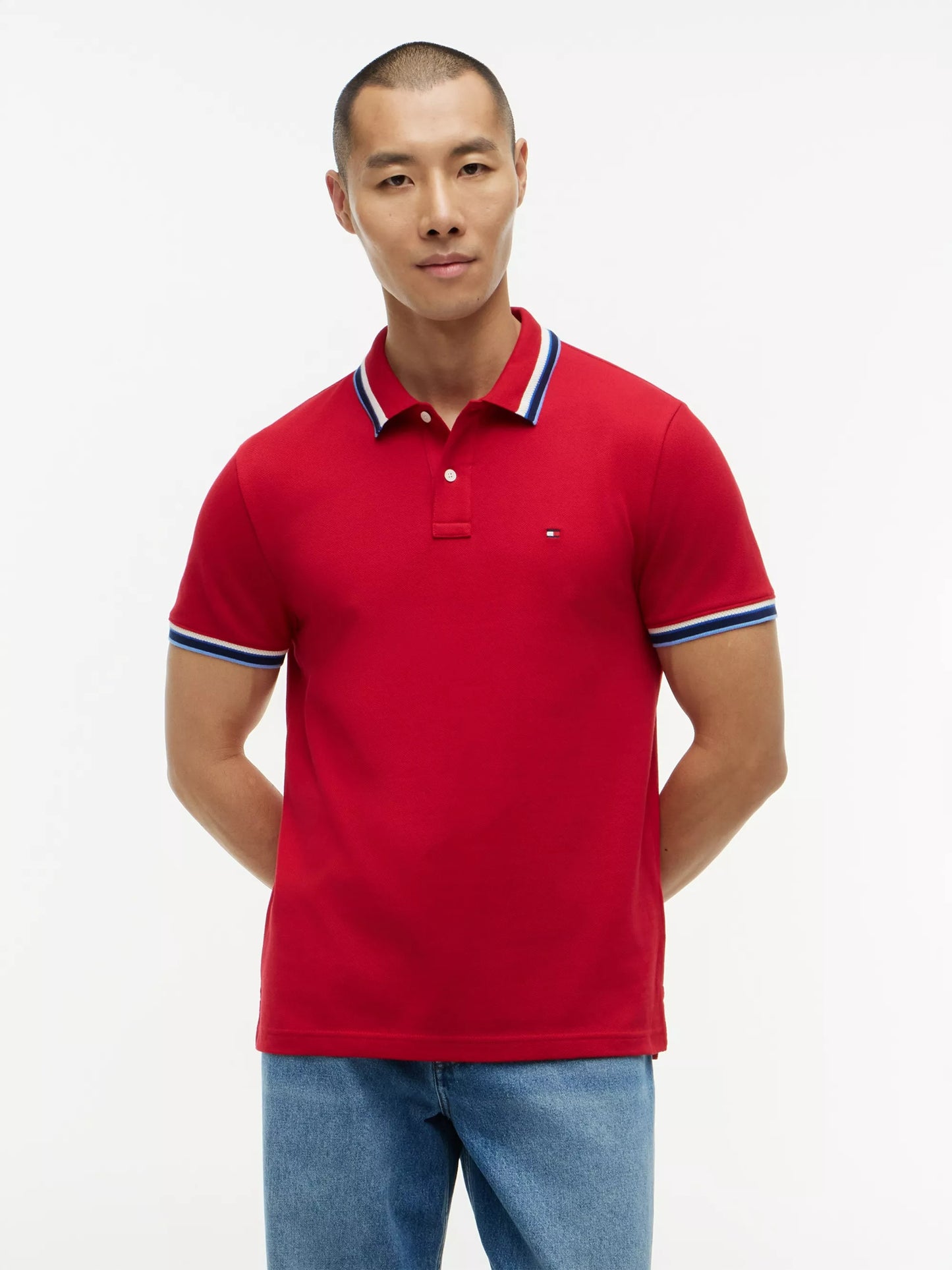 Contrast Collar & Cuff Organic Polo – Summer Red 26 1778144872_205_019305_RED_alternate