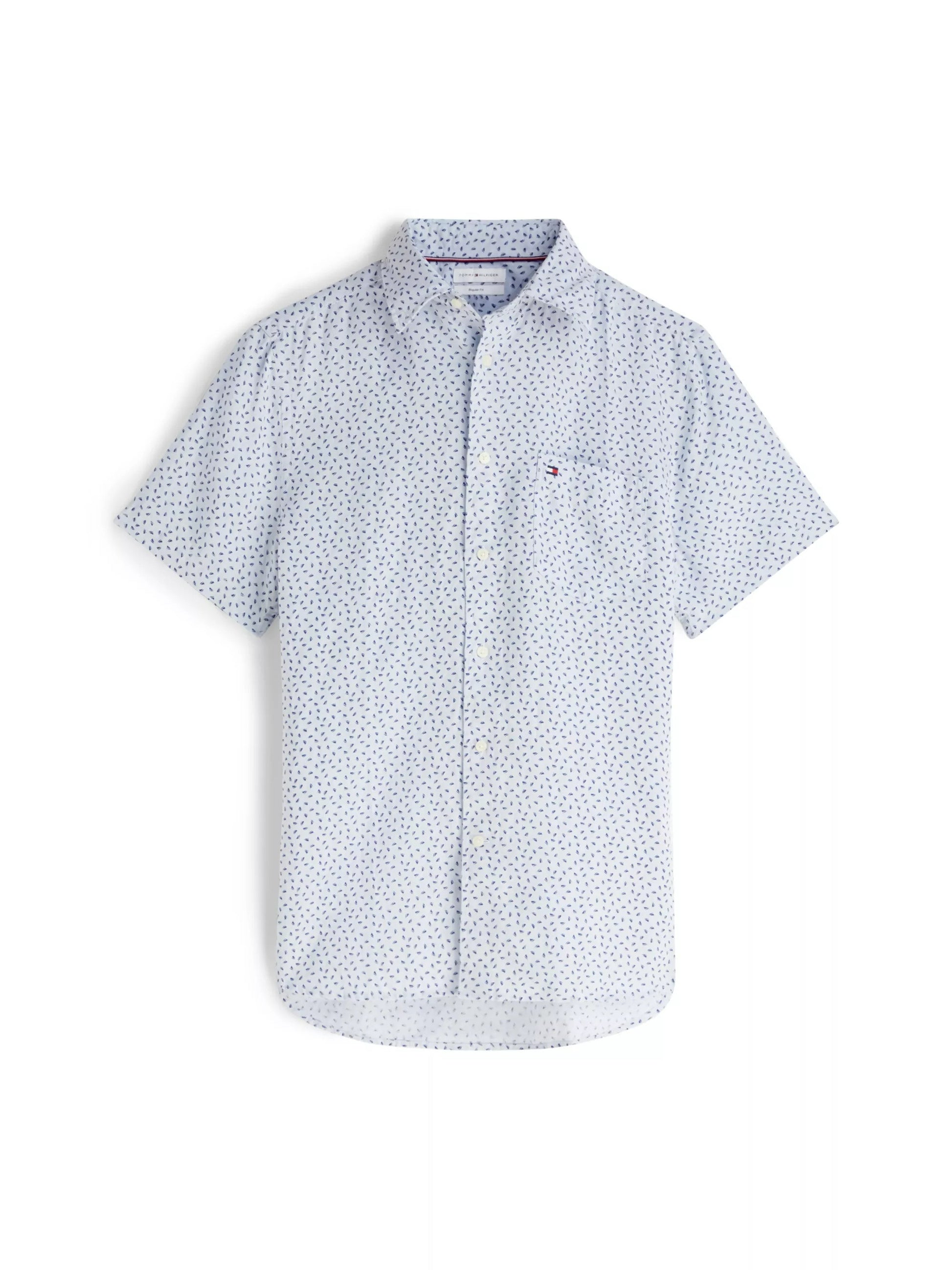 Linen Sailing Print Short Sleeve Shirt – 100% Linen Regular Fit-LB 1778145563_3011_019308_LIGHT_BLUE_alternate