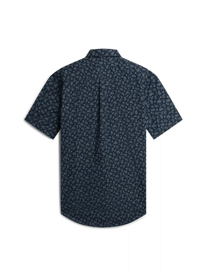 Cotton Linen Paisley Short Sleeve Shirt – Regular Fit-MS 26 1778145831_3428_019321_MIDNIGHT_SKY_alternate