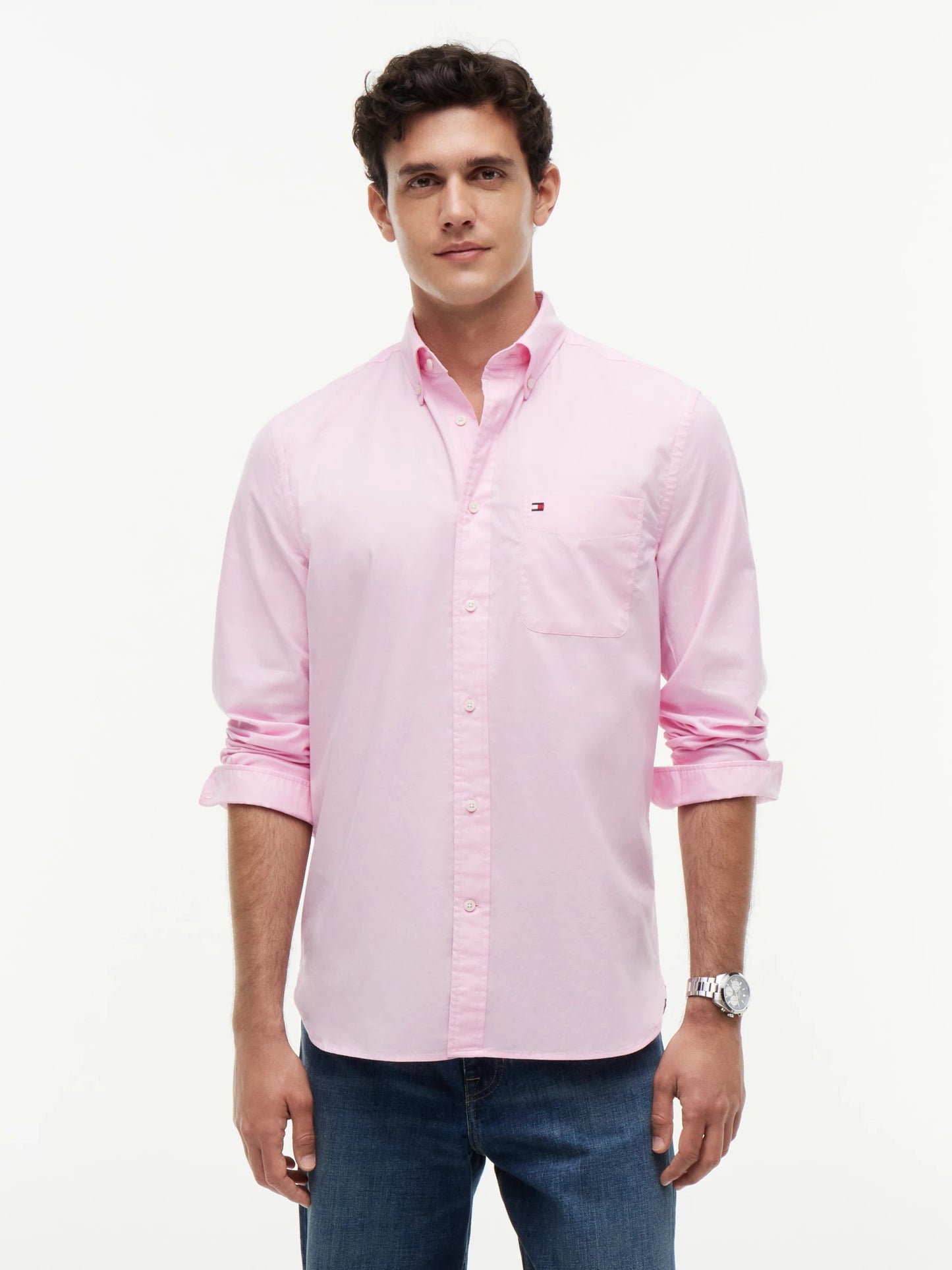 Lightweight Oxford Solid Shirt – Regenerative Cotton & Flex Stretch 1778155569_8382_019163_ROSE_alternate