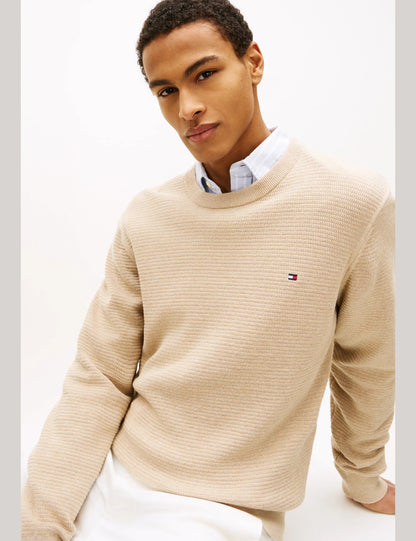Seasonal Structure Crew Neck Sweater – 100% Organic Cotton-TAN 1778155999_706_019166_TAN