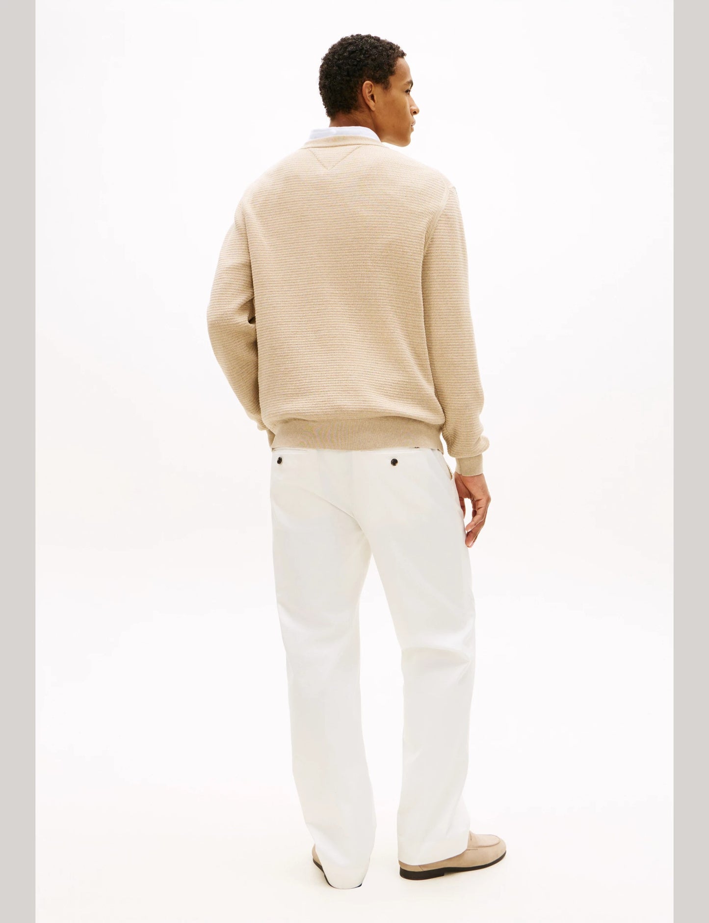 Seasonal Structure Crew Neck Sweater – 100% Organic Cotton-TAN 1778156010_0629_019166_TAN_alternate