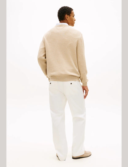 Seasonal Structure Crew Neck Sweater – 100% Organic Cotton-TAN 1778156010_0629_019166_TAN_alternate