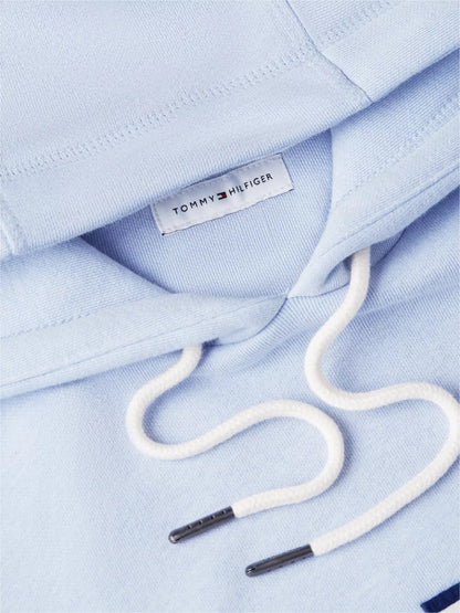 Tommy Logo Flex Fleece Hoody – Transitional Organic Cotton 1778160687_0184_019171_SKY_alternate