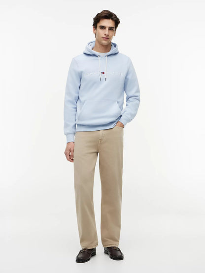 Tommy Logo Flex Fleece Hoody – Transitional Organic Cotton 1778160688_56_019171_SKY_alternate
