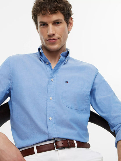 Slim Fit Lightweight Oxford Shirt – Regenerative Cotton-SLATE BLUE/W XXL 1778229096_619_019157_SLATE_BLUEW