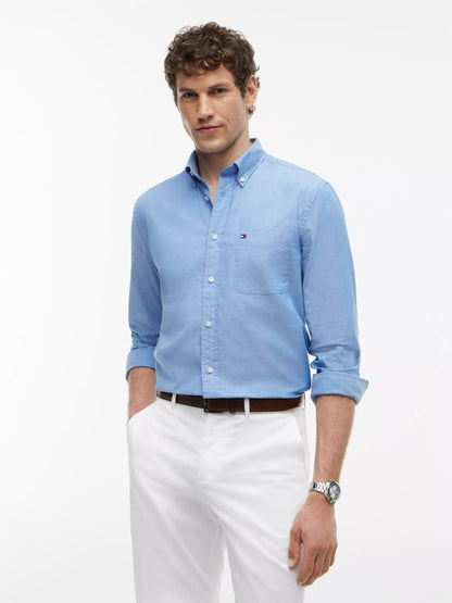 Slim Fit Lightweight Oxford Shirt – Regenerative Cotton-SLATE BLUE/W 1778229107_1768_019157_SLATE_BLUEW_alternate