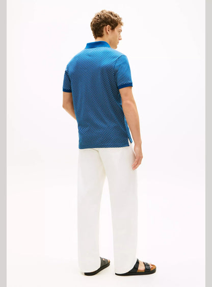 Tommy Hilfiger All-Over Print Interlock Regular Fit Polo Shirt-SLATE BLUE/W 1778229828_4124_019156_SLATE_BLUEW_alternate