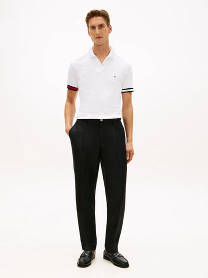 Tommy Hilfiger RWB Cuff Liquid Touch Slim Fit Polo Shirt - White 1778487080_1888_019155_WHITE_alternate