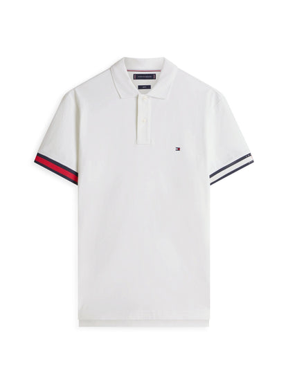 Tommy Hilfiger RWB Cuff Liquid Touch Slim Fit Polo Shirt - White 1778487080_4568_019155_WHITE_alternate