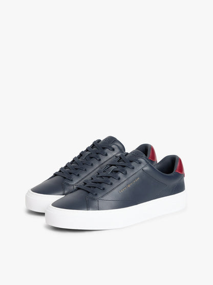 Tommy Hilfiger Premium Leather Cupsole Trainers-DESERT SKY 1778488774_6049_019145_DESERT_SKY