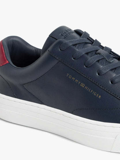 Tommy Hilfiger Premium Leather Cupsole Trainers-DESERT SKY 1778488787_8404_019145_DESERT_SKY_alternate