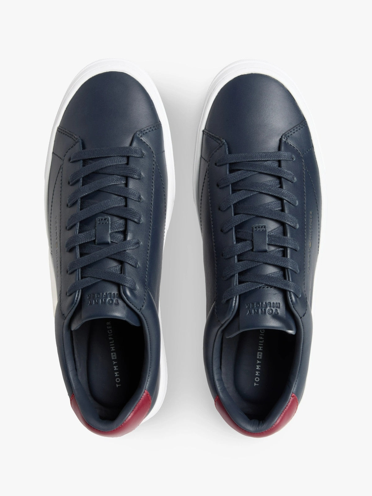 Tommy Hilfiger Premium Leather Cupsole Trainers-DESERT SKY 1778488789_2981_019145_DESERT_SKY_alternate
