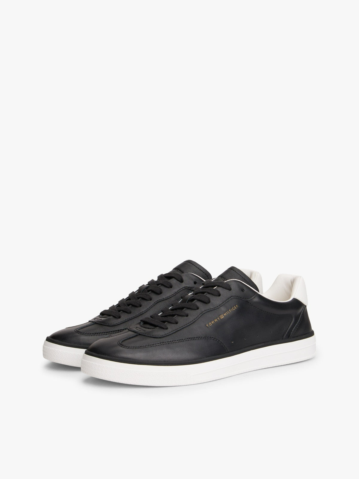 Tommy Hilfiger Luxe Metallic Logo Napa Leather Trainers-DESERT SKY 1778490136_7784_019144_DESERT_SKY