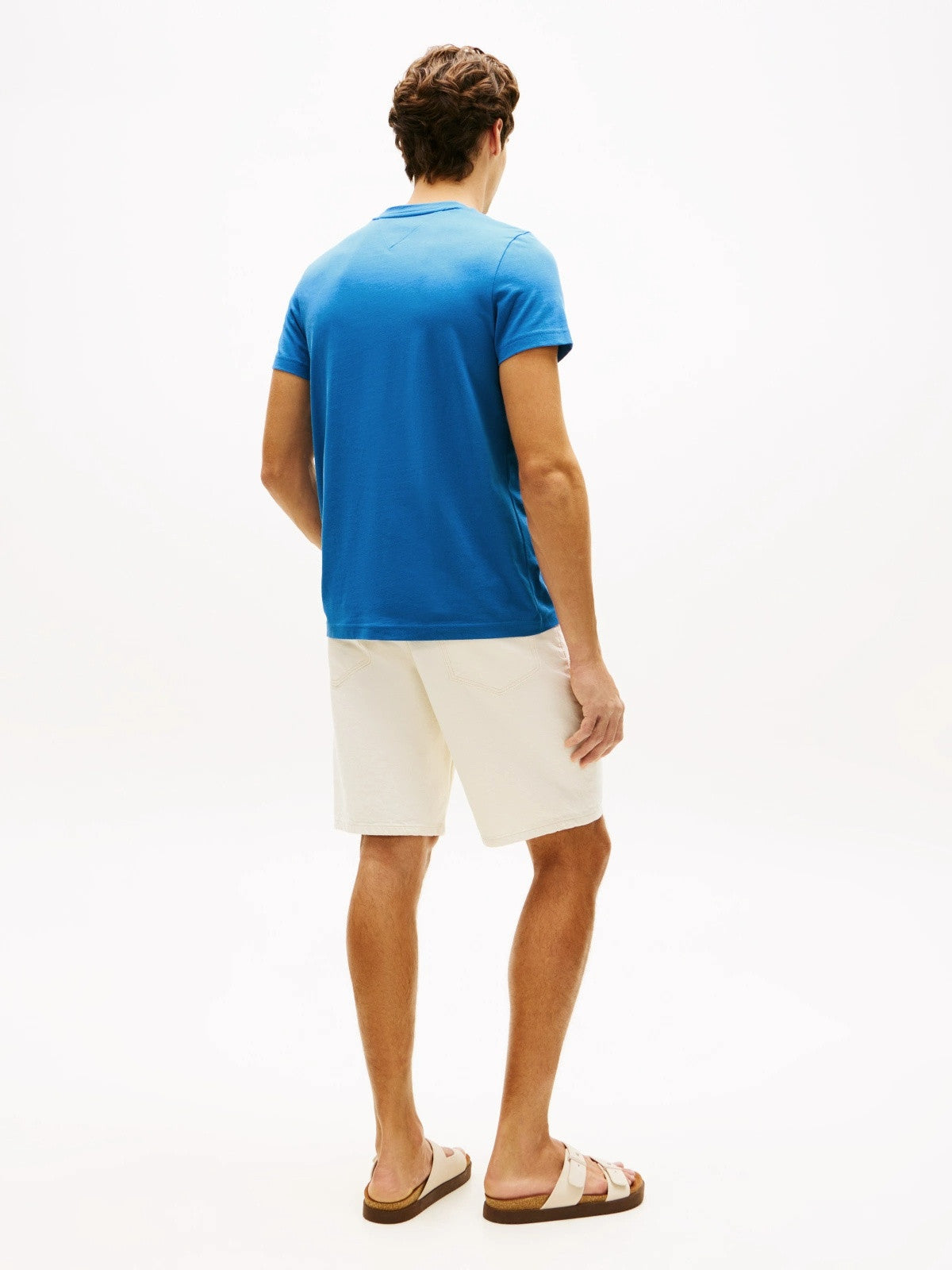 Tommy Hilfiger Logo Embroidery Slim Jersey T-Shirt - Sky Blue-BLUE 1778491163_3249_019110_BLUE_alternate