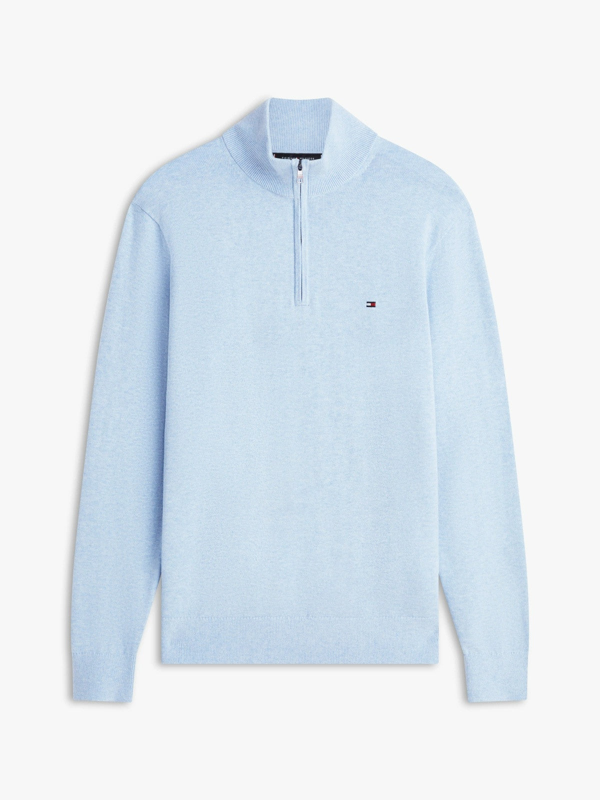 Tommy Hilfiger Flag Embroidery Quarter-Zip Jumper -LIGHT BLUE 1778491569_3754_019084_LIGHT_BLUE_alternate