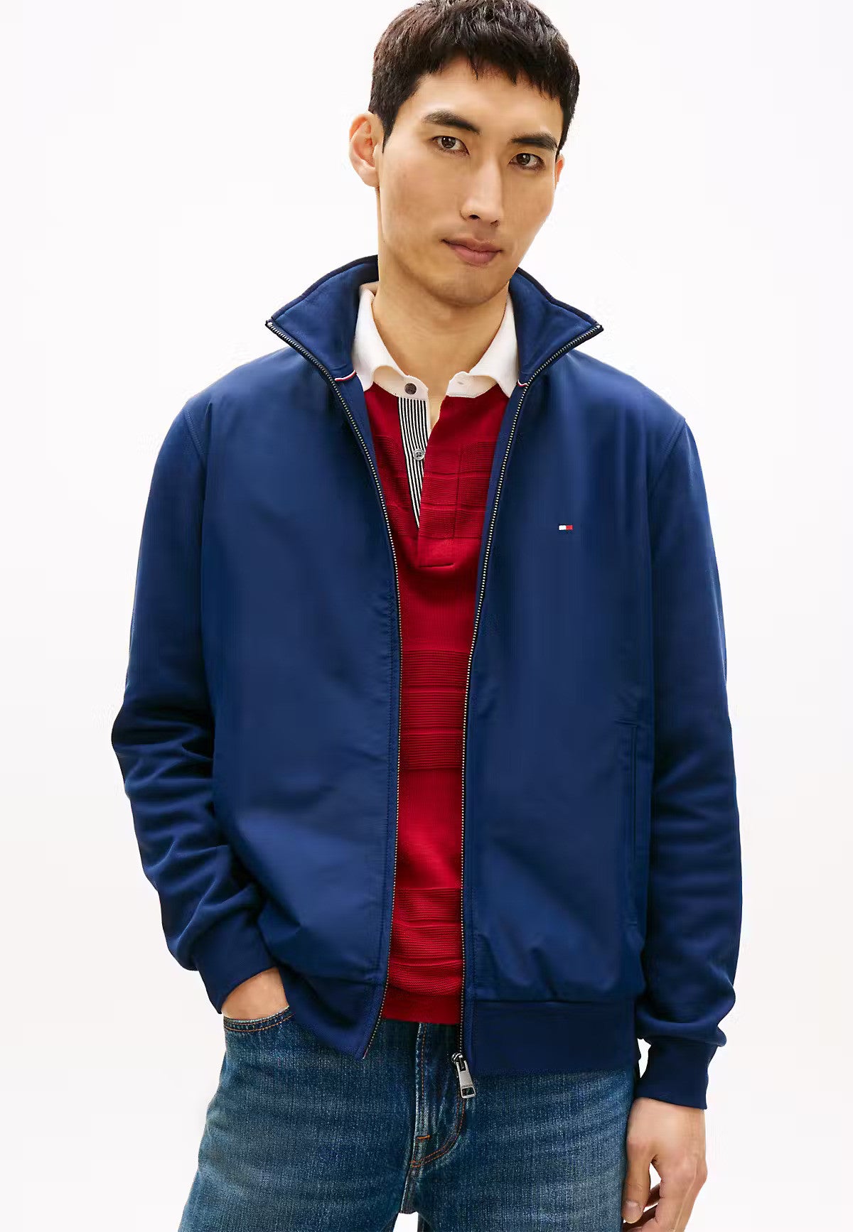 Tommy Hilfiger Essential Intechno Mix Zip-Thru Hoodie - Blue-CARBON NAVY XXL 1778492332_4093_019083_CARBON_NAVY
