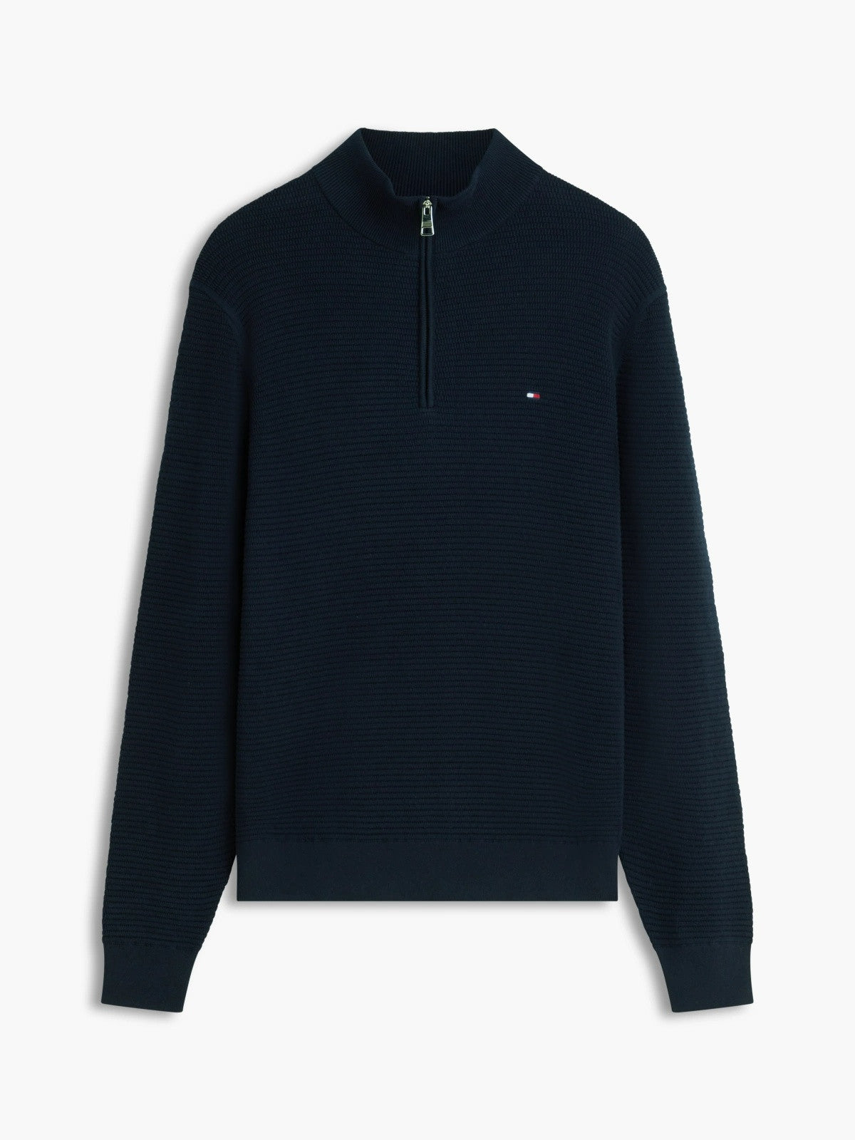Tommy Hilfiger Textured Quarter-Zip Mock Neck Jumper - Desert Sky-DESERT SKY 1778493400_72_019080_DESERT_SKY_alternate