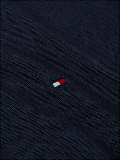 Tommy Hilfiger Flag Embroidery Quarter-Zip Jumper - Desert Sky-DESERT SKY 1778493608_5336_019079_DESERT_SKY_alternate