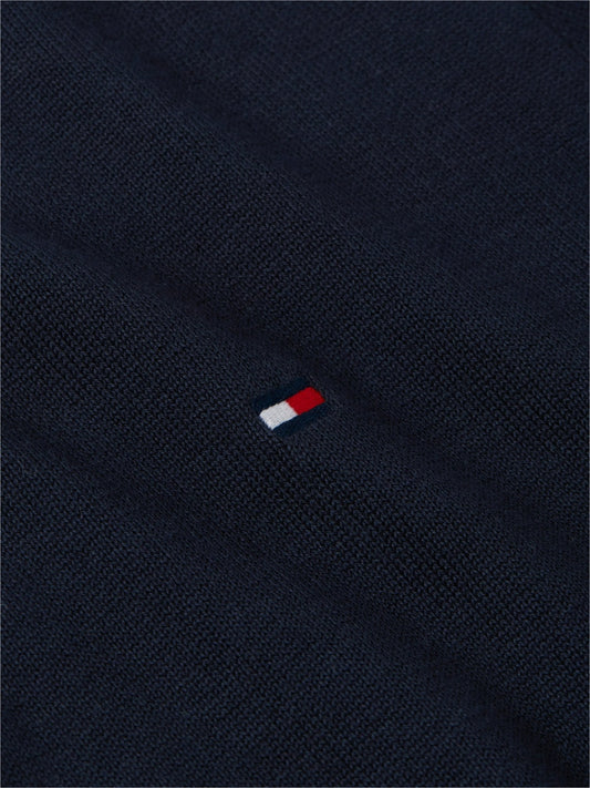 Tommy Hilfiger Flag Embroidery Quarter-Zip Jumper - Desert Sky-DESERT SKY 1778493608_5336_019079_DESERT_SKY_alternate