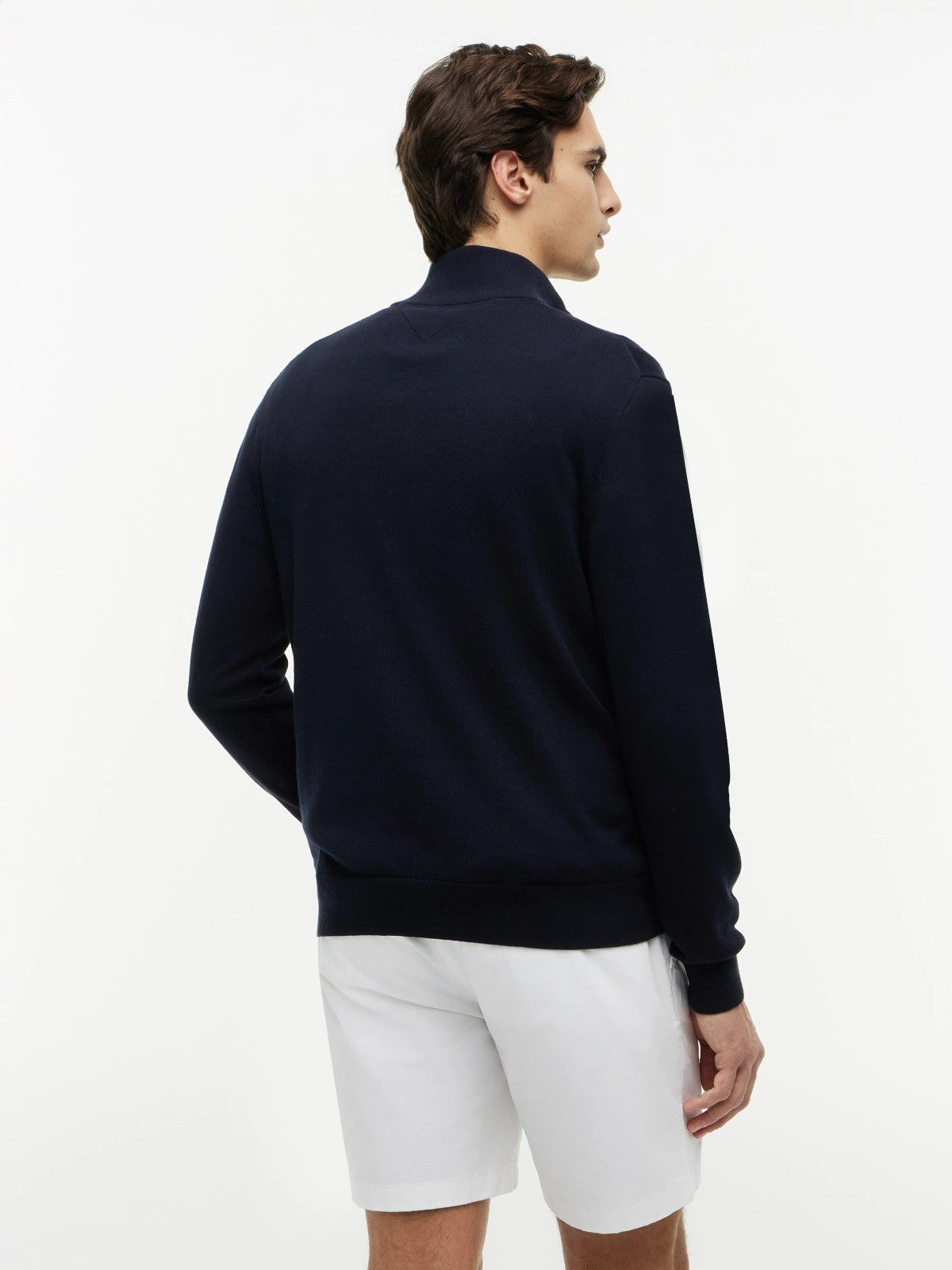 Tommy Hilfiger Flag Embroidery Quarter-Zip Jumper - Desert Sky-DESERT SKY 1778493609_1469_019079_DESERT_SKY_alternate