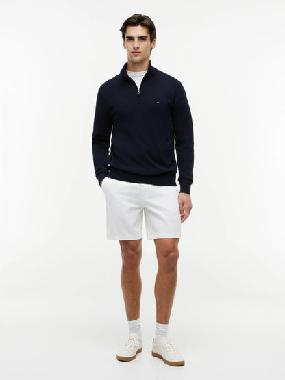 Tommy Hilfiger Flag Embroidery Quarter-Zip Jumper - Desert Sky-DESERT SKY 1778493609_5088_019079_DESERT_SKY_alternate