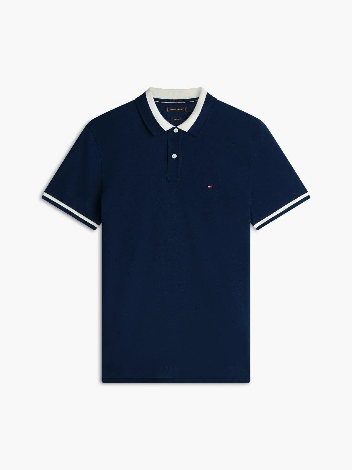 Tommy Hilfiger Regular Fit Colour-Blocked Collar Polo Shirt - Blue-CARBON NAVY 1778494032_0627_019077_CARBON_NAVY_alternate