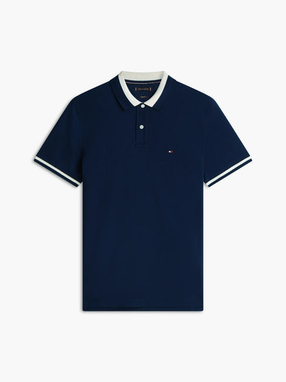 Tommy Hilfiger Regular Fit Colour-Blocked Collar Polo Shirt - Blue-CARBON NAVY 1778494032_0627_019077_CARBON_NAVY_alternate